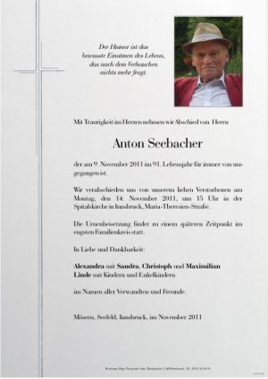 Portrait von Anton Seebacher